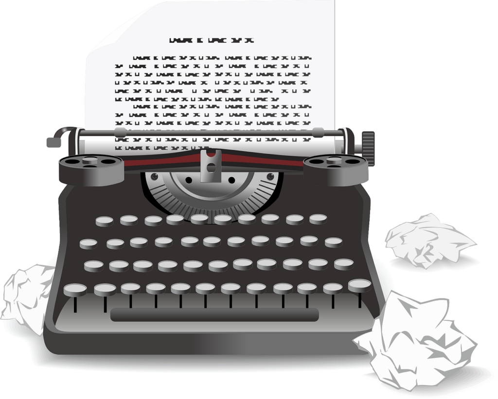 En illustration av en skrivmaskin